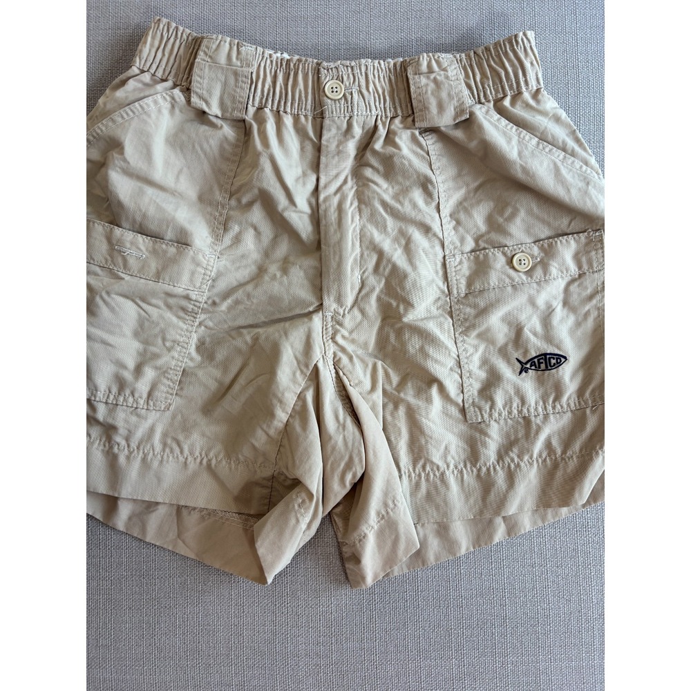 AFTCO Men's Light Brown Fishing Performance Shorts Size 28